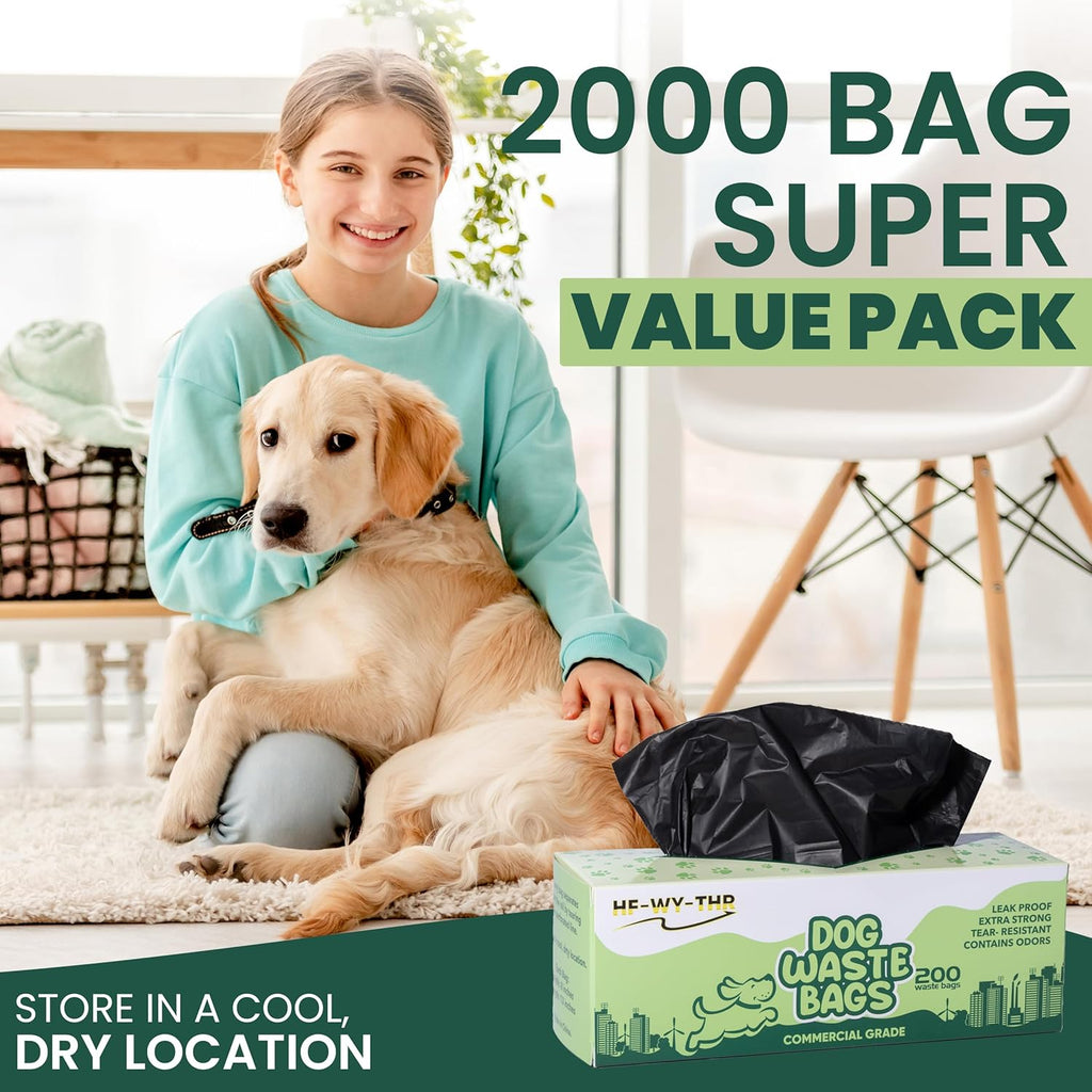 HF-WY-THR Dog Waste Bags 2000 Count - Poop Bags for Dog