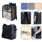Transparent Pet Backpack Panoramic Breathable Pet Backpack Foldable Transparent Cat Bag Pet Bag