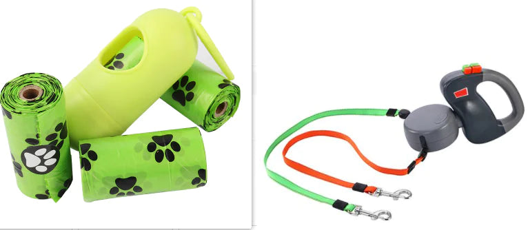 Retractable Dual Dog Walking Leash for Pets